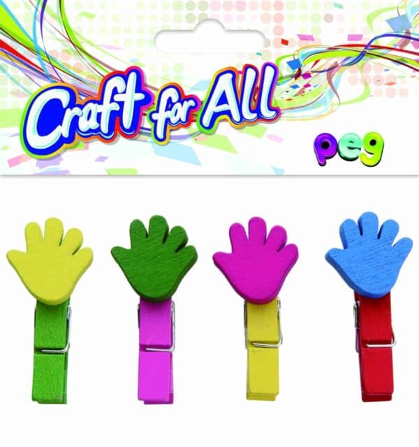 Wooden Hand Peg  4pcs