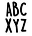 Casual black 2 inch uppercase letter stickers ctp-10159