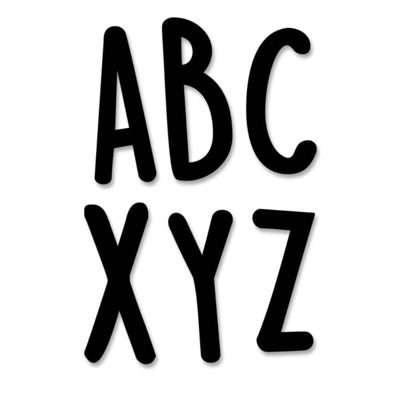 Casual black 2 inch uppercase letter stickers ctp-10159