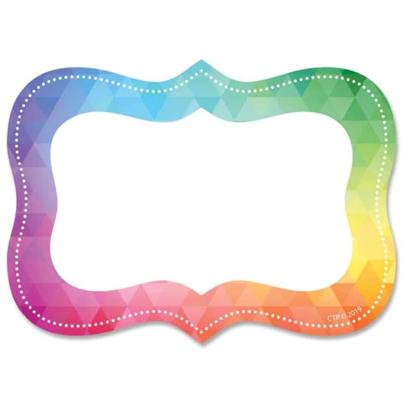 Rainbow mosaic labels ctp-8771