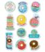 Mid-century mod birthday donuts stickers ctp-8452