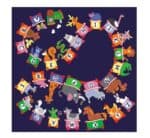 ABC Train HOK-13009 Giant Mat by House Of Kids - 200x200cm Playroom and Classroom Rug - Easy to Clean, Roll-up Carpet for Children's Bedrooms, Kindergartens