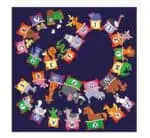 ABC Train HOK-13009 Giant Mat by House Of Kids - 200x200cm Playroom and Classroom Rug - Easy to Clean, Roll-up Carpet for Children's Bedrooms, Kindergartens