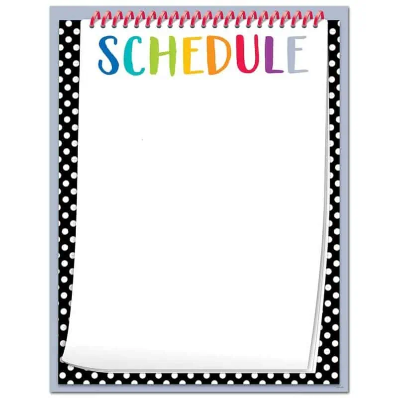 Bold & Bright Schedule Chart CTP-2849