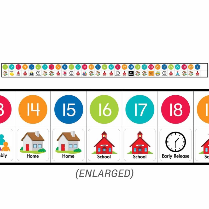 Linear calendar set bulletin board ctp-10169