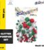 Assorted glitter pompoms -motif 09