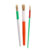 Natural bristle brush round shape plastic handle -large medium small (3pcs)
