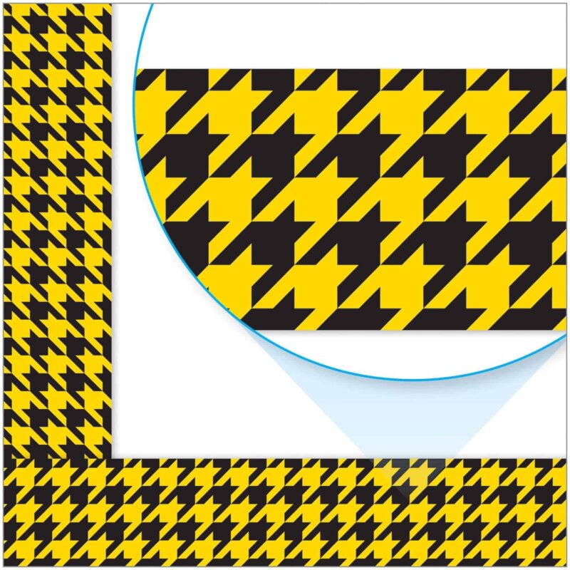 Houndstooth yellow bolder borders®