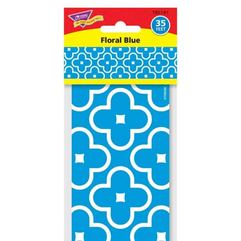 Floral Blue Bolder Borders®