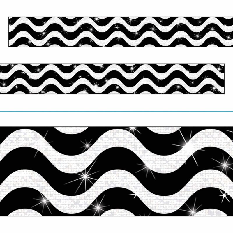 Wavy black sparkle plus bolder borders®