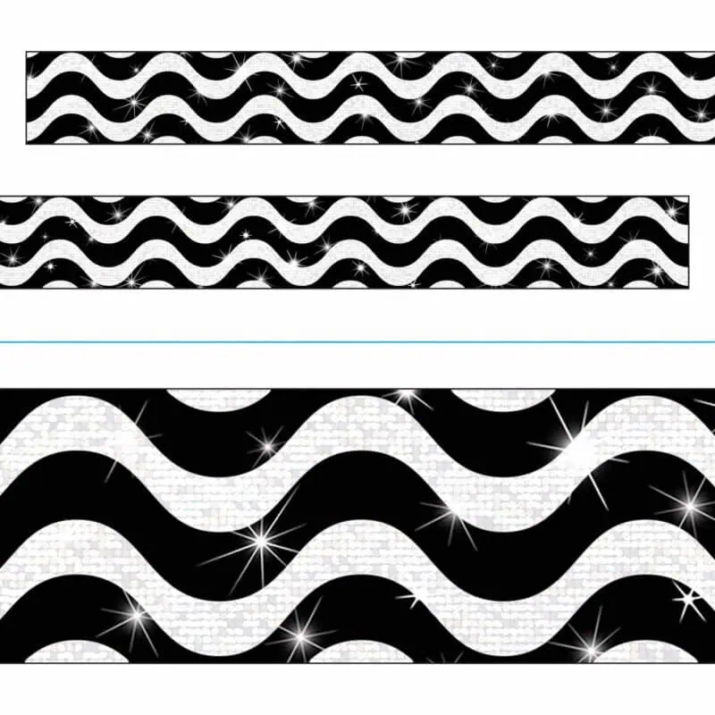 Wavy Black Sparkle Plus Bolder Borders®