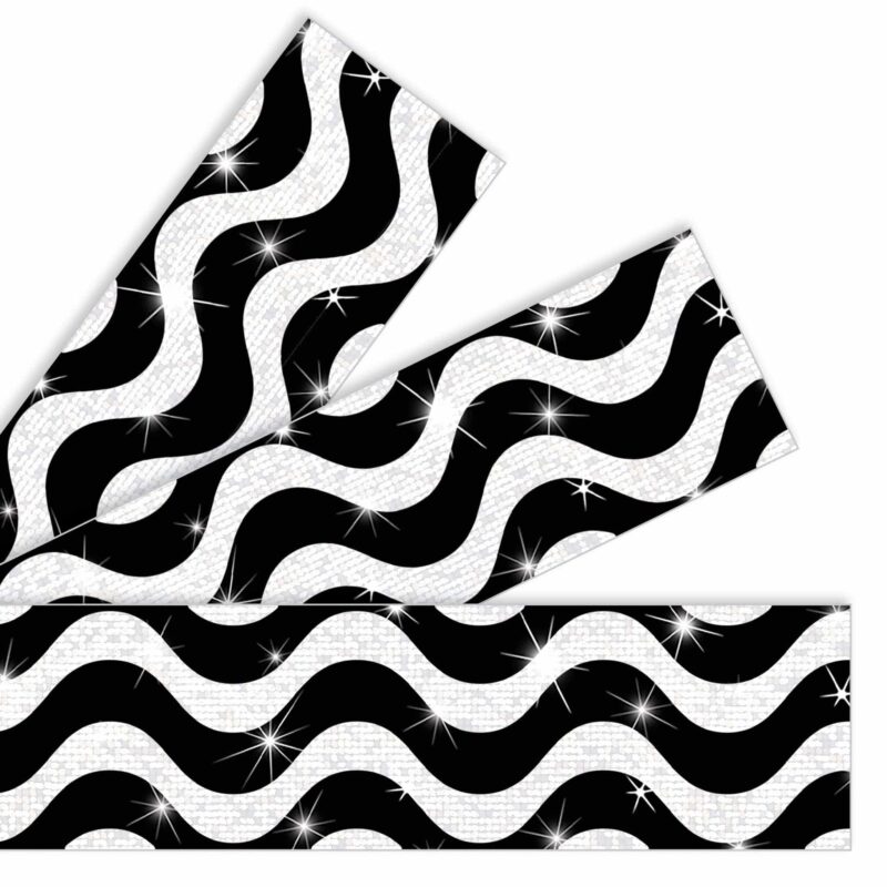 Wavy black sparkle plus bolder borders®