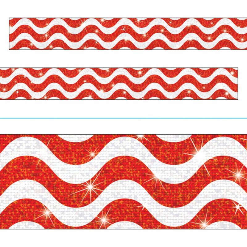 Wavy red sparkle plus bolder borders®