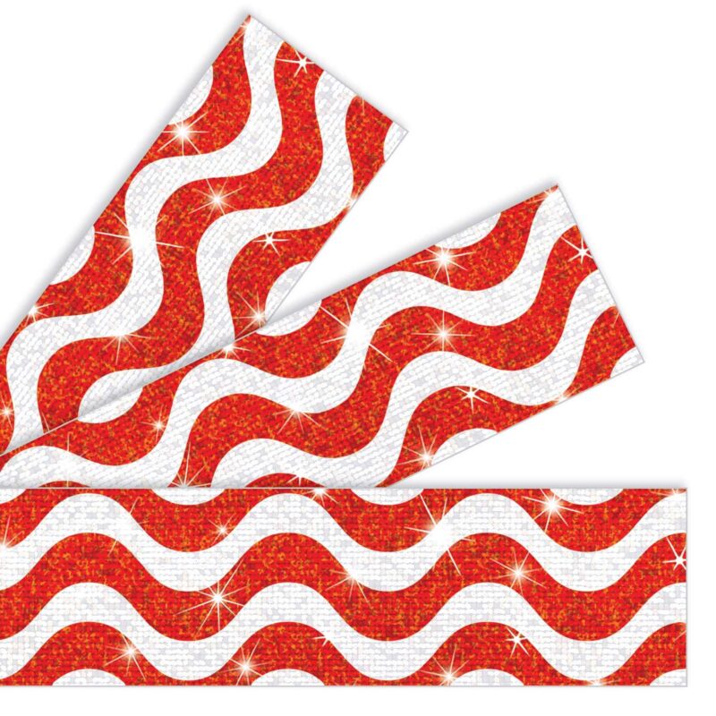 Wavy red sparkle plus bolder borders®