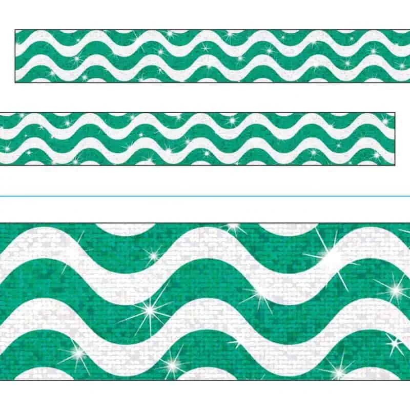 Wavy Teal Sparkle Plus Bolder Borders®