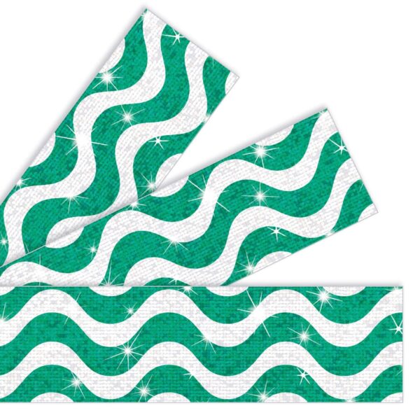 Wavy Teal Sparkle Plus Bolder Borders®