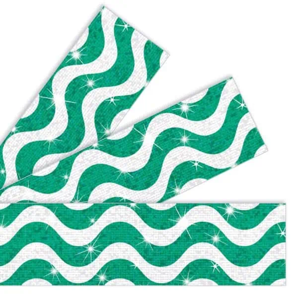 Wavy Teal Sparkle Plus Bolder Borders®