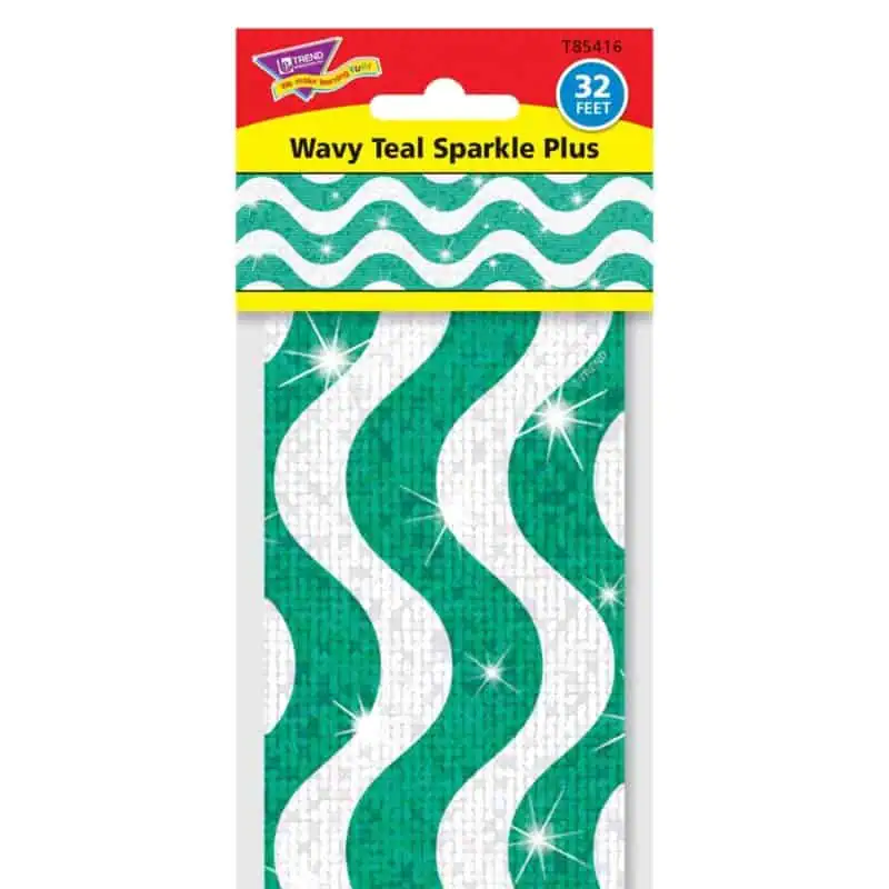 Wavy Teal Sparkle Plus Bolder Borders®