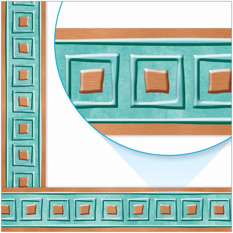 I ♥ metal copper squares bolder borders®