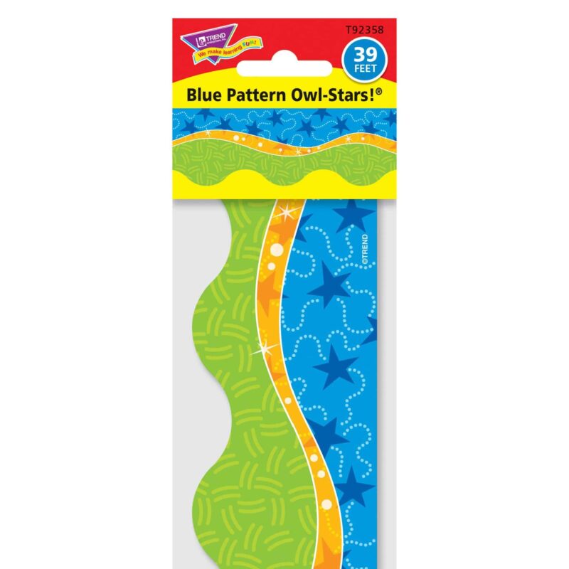 Blue pattern owl-stars! ® terrific trimmers®