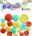 Craft for all - multicolored mixed size floral buttons 10-21mm 18pcs