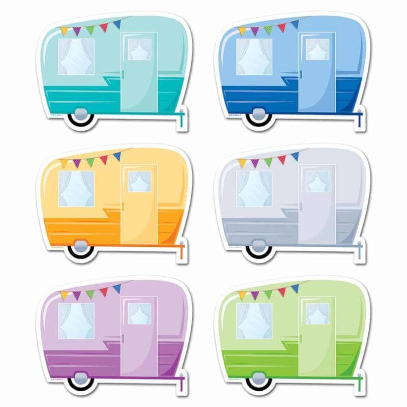 Woodland friends vintage trailers 6" designer cut-outs ctp-5955