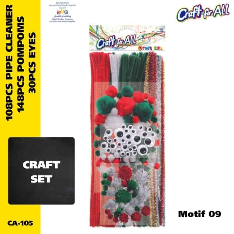 Pompom & pipe cleaner craft pack -motif 09