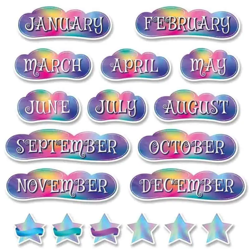 Mystical magical months of the year mini bulletin board ctp-8699