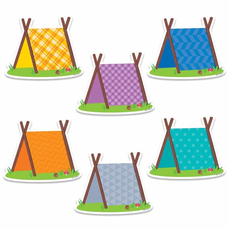 Woodland friends pup tents 6" designer cut-outs ctp-6010