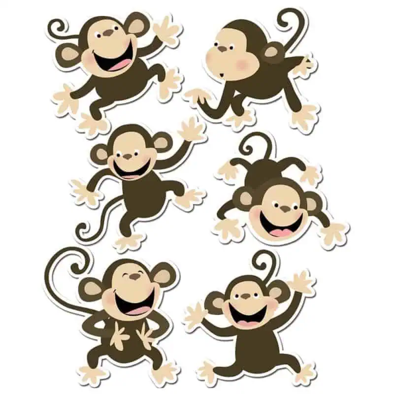 Monkeys 6" Designer Cut-Outs CTP-6431