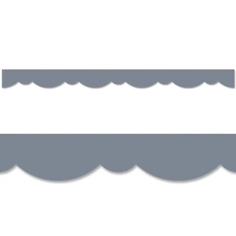 Charcoal gray stylish scallops border ctp-8564