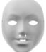 Diy full face paper paintable masks - small 17. 5 x 13 cm
