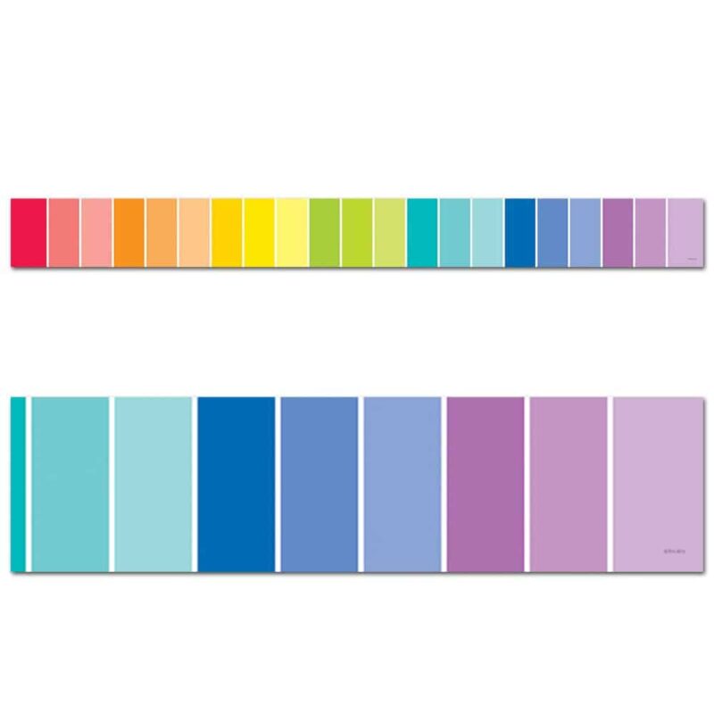 Painted palette rainbow paint chip border ctp-0188