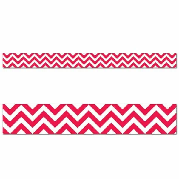 Poppy Red Chevron Border CTP-0162