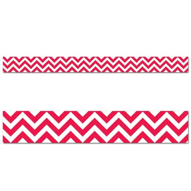 Poppy Red Chevron Border CTP-0162