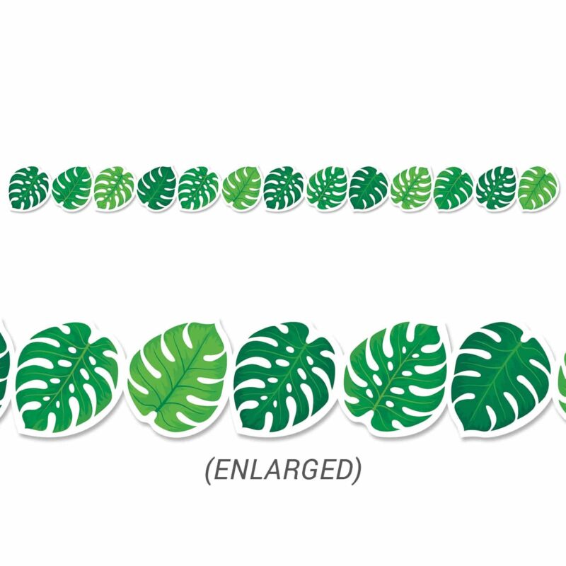A row of green leaves