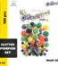 Assorted glitter pompoms -motif 08