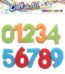 Sponge numbers stamps 10pcs