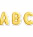 Gold mylar balloon 2" uppercase letter stickers ctp-8462