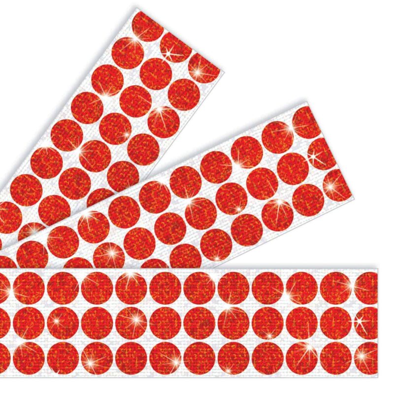 Big dots red bolder borders® – sparkle plus