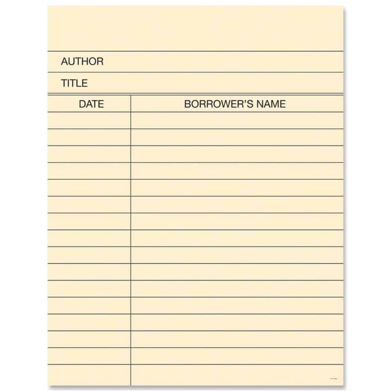 Library card charts with a purpose ctp-10230