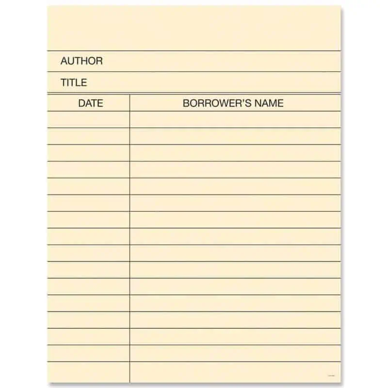 Library Card Charts with a Purpose CTP-10230
