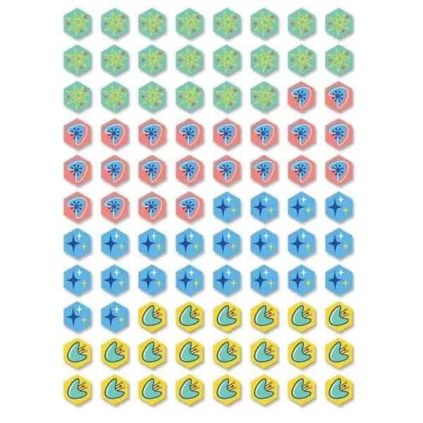 Mid-Century Mod Stars and Bursts Hot Spots Stickers CTP-8449