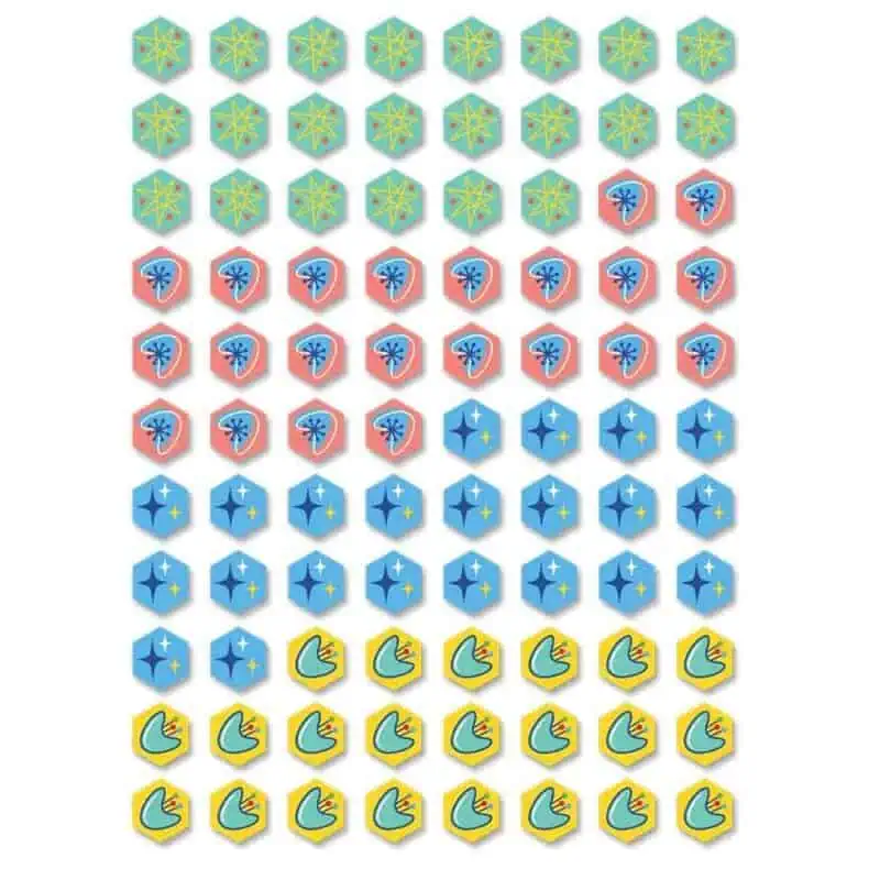 Mid-century mod stars and bursts hot spots stickers ctp-8449