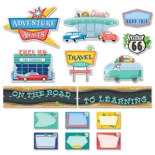 Mid-Century Mod On the Road to Learning Mini Bulletin Board CTP-8444