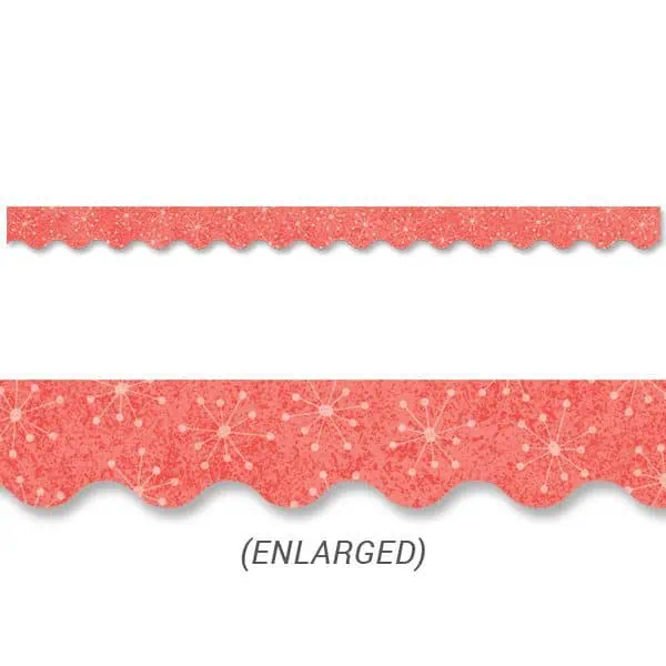 Mid-Century Mod Red Atomic Stars Border CTP-8412