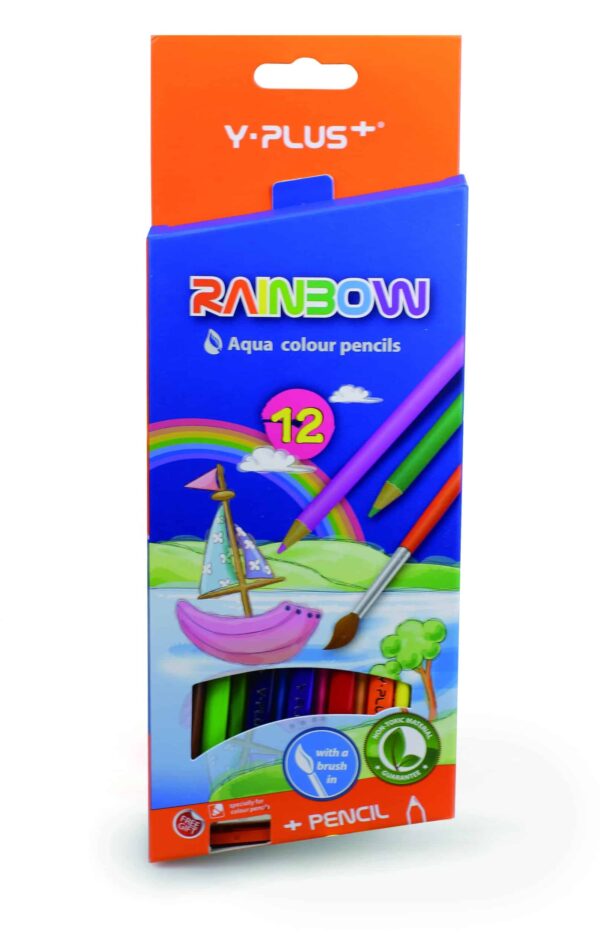Y-Plus Rainbow 12 pencils with sharpener