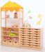 Wooden storage unit 24 drawers + standing storage unit flexi set 46