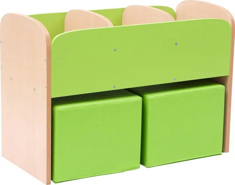 Premium standing bookcase - green