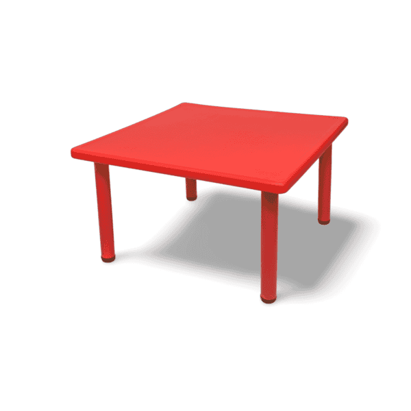 Big Plastic Square table 88cm - Red